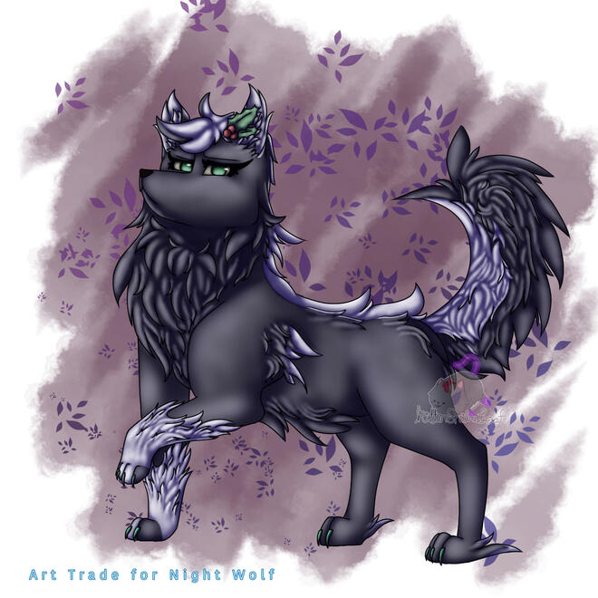 Art Trade for Night Wolf